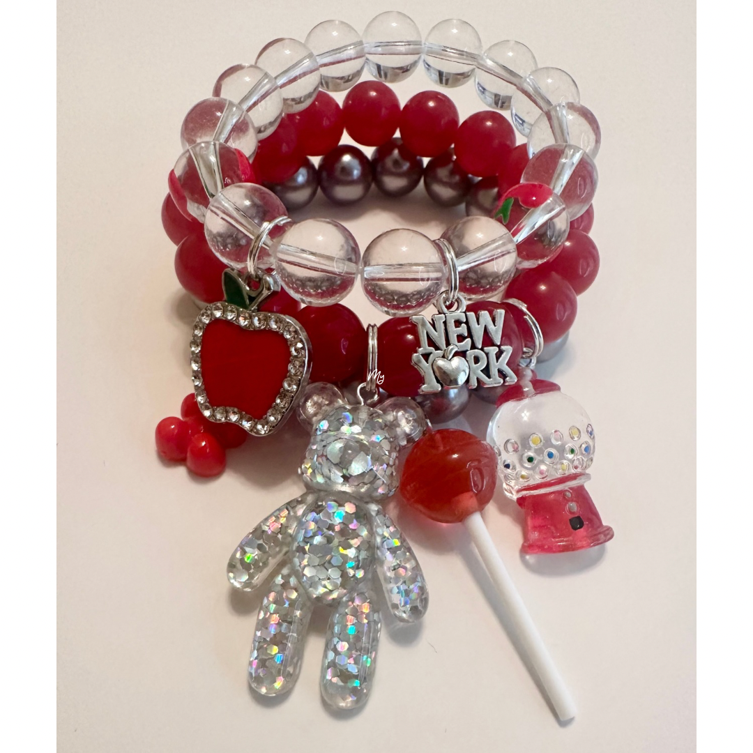 Kids Big Apple Bracelet Set