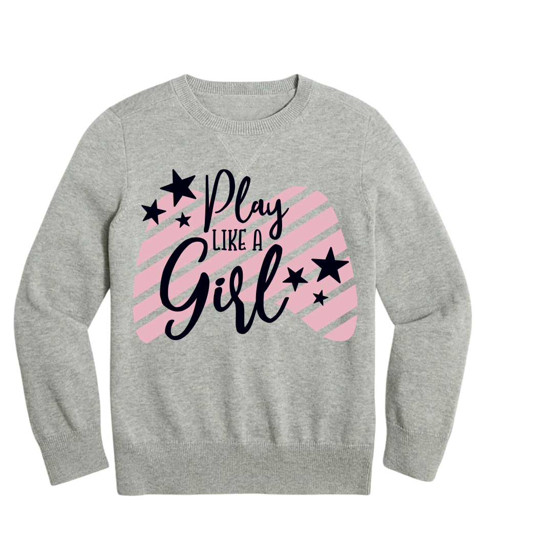 Kids "Play Like a Girl" Graphic Sweatshirt