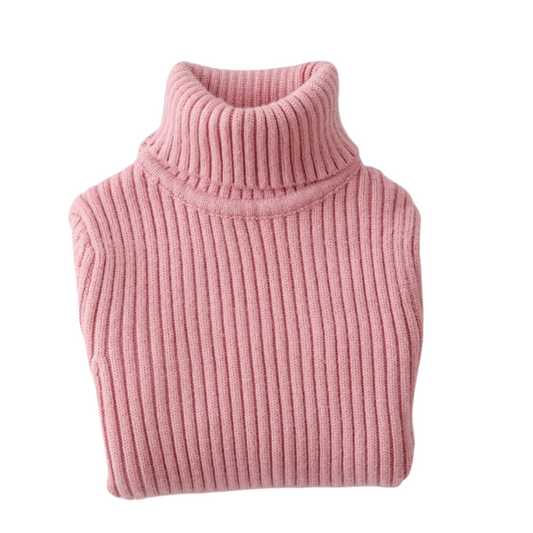 Cozy Rose Turtleneck Sweater