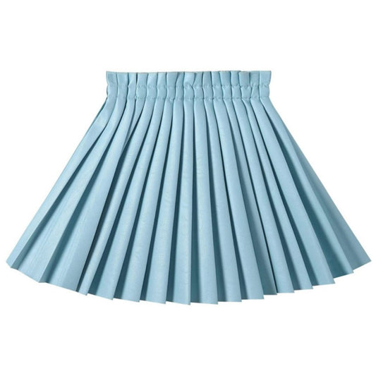 Kids Lollipop Blue PU Leather Pleated Skirt