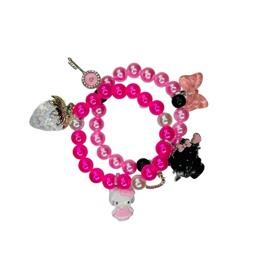 Kids' Hello Kitty Beaded Charm Bracelet